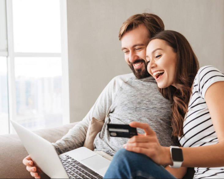 Couple Online Shopping