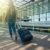 Women walking in airport